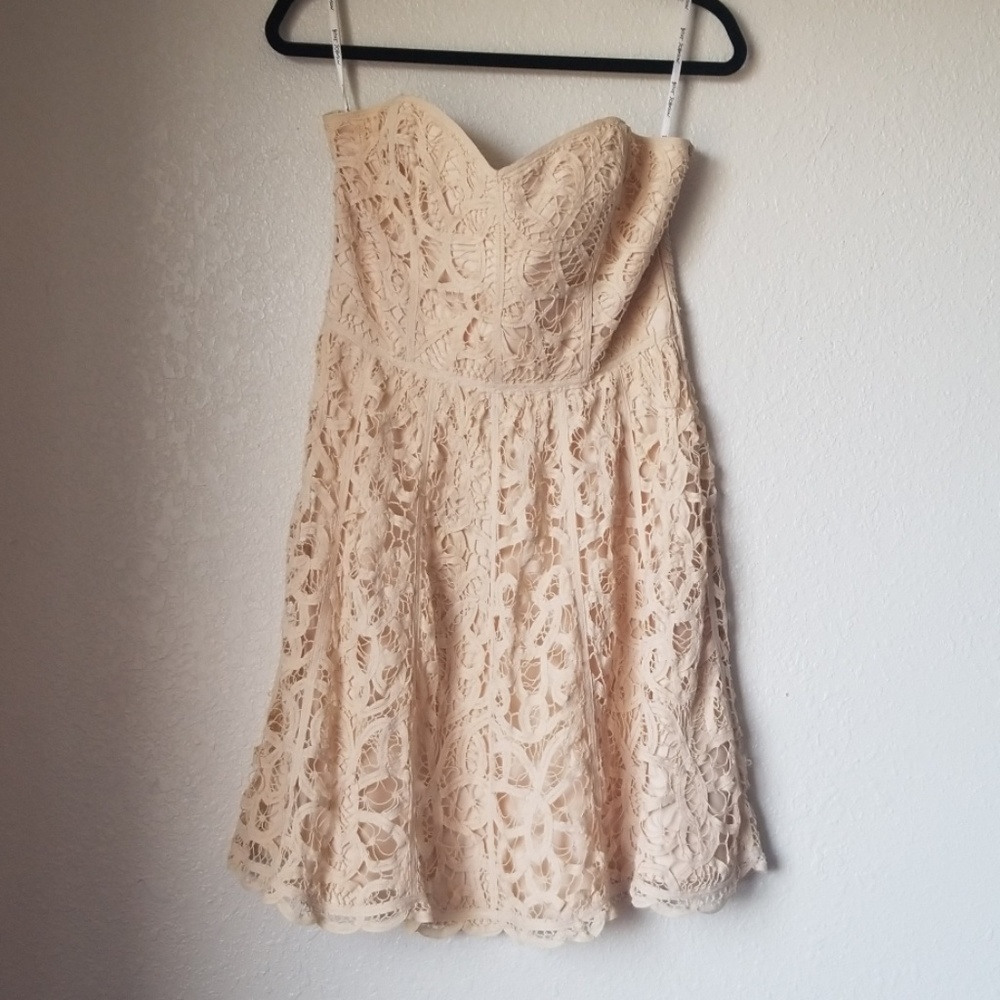 Betsey Johnson Strapless Crochet Dress
